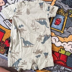 Carter's Dinosaur Print One Piece - Green and Blue